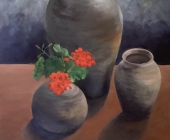 Geraniums in Vase